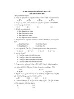 ĐỀ THI THAM KHẢO MÔN HÓA HỌC - SỐ 3 doc