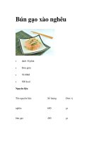 Bún gạo xào nghêu doc