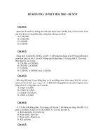 ĐỀ KIỂM TRA 15 PHÚT HÓA HỌC– ĐỀ SỐ 9 docx