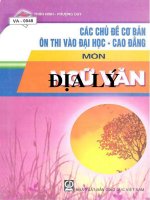 các chủ đề cơ bản ôn thi vào đại học - cao đẳng môn địa lí