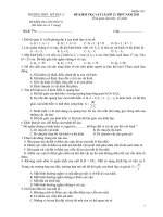 ĐỀ KIỂM TRA CHƯƠNG VI Mã đề: 011 docx