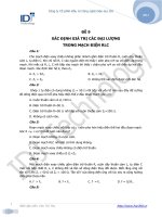 Đề 9: xác định các giá trị đại lượng pdf