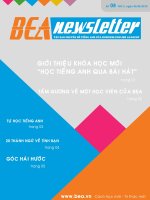 Tập san chuyên đề tiếng anh của Business english academy - Số 8 pptx