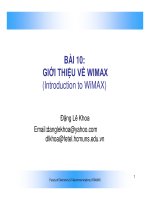 SLIDE BÀI 10: GIỚI THIỆU VỀ WIMAX ppt
