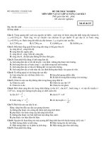 ĐỀ THI TRẮC NGHIỆM MÔN MÔN VẬT LÝ LỚP 12 NÂNG CAO - Mã đề thi 357 potx