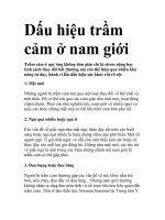 Dấu hiệu trầm cảm ở nam giới pot