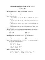 Đề kiểm tra chất lượng HK II Môn: Hóa Học – Đề 019 potx