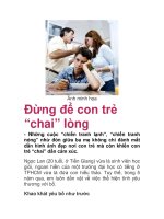 Đừng để con trẻ “chai” lòng ppt
