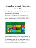 Hướng dẫn gỡ bỏ tận gốc Windows 8 ra khỏi hệ thống doc