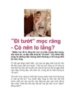 “Đi tướt” mọc răng - Có nên lo lắng? ppt