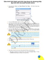 Giáo trình hình thành quá trình ứng dụng các phương pháp lập trình trên microsoft access marco p1 ppt