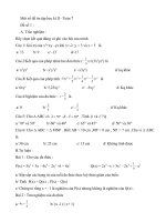 đề thi trắc nghiệm môn toán lớp 7