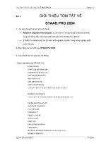 Thực hành tính kết cấu công trình STAAD.PRO 4 - Bài 1 docx