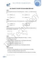 CÁC VẤN ĐỀ LÍ THUYẾT pps