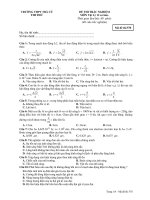 ĐỀ THI TRẮC NGHIỆM MÔN Vật Lý 12 cơ bản - Mã đề thi 570 doc