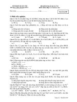 ĐỀ KIỂM TRA H ỌC K Ỳ II MÔN: HOÁ HỌC 12 NÂNG CAO Mă đề thi 489 potx