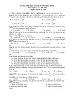 ĐỀ THAM KHẢO ÔN THI TỐT NGHIỆP THPT MÔN VẬT LÝ 12 – ĐỀ SỐ 4 ppt