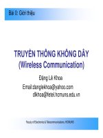 SLIDE BÀI GIẢNG TRUYỀN THÔNG KHÔNG DÂY docx