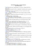 ĐỀ THI THỬ ĐẠI HỌC CAO ĐẲNG NĂM 2011 Môn: HOÁ HỌC ppt