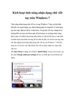 Kích hoạt tính năng nhận dạng chữ viết tay trên Windows 7Tính năng nhận dạng pptx