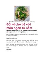 Đổi vị cho bé với món ngon từ nấm pot
