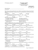 ĐỀ THI TRẮC NGHIỆM MÔN HOÁ HỌC - Mã đề thi H124 ppt