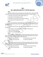 Đề 8: Suy luận đơn giản về lý thuyết mạch RLC docx