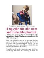 4 nguyên tắc cần xem xét trước khi phạt trẻ doc