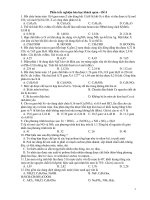 Phần trắc nghiệm hóa học khách quan – Đề 4 ppsx