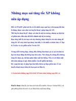 Những mẹo sai tăng tốc XP không nên áp dụng potx