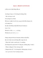 Bài số 1 : PRESENT CONTINUOUS pot