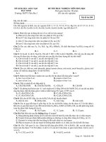 ĐỀ THI TRẮC NGHIỆM MÔN HOÁ HỌC - Mã đề thi 308 pot