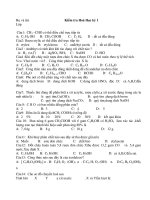 Họ và tên Lớp Kiểm tra Hoá Học kỳ 1 docx