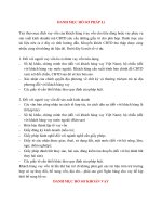 Lý Thuyết Tín Dụng Ngân Hàng: DANH MỤC HỒ SƠ PHÁP LÍ pot