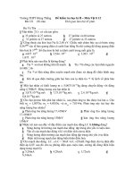 Đề Kiểm tra học kì II Môn Vật lí 12 - Mã 121 pptx