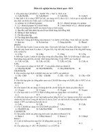 Phần trắc nghiệm hóa học khách quan – Đề 8 pdf