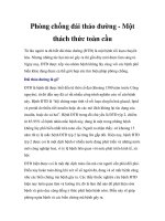 Phòng chống đái tháo đường - Một thách thức toàn cầu pdf