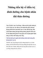 Những tiến bộ về điều trị dinh dưỡng cho bệnh nhân đái tháo đường ppt