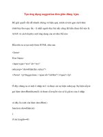 Tạo ứng dụng suggestion đơn giản dùng Ajax pps