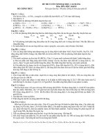 ĐỀ THI TUYỂN SINH ĐẠI HỌC, CAO ĐẲNG Môn: HÓA HỌC ppsx