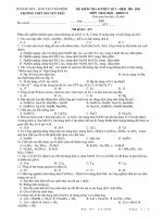 ĐỀ KIỂM TRA 45 PHÚT SỐ 2 - HKII 200 - 2011 MÔN : HOÁ HỌC - KHỐI 12 ppsx