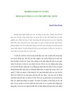 MÔ HÌNH CỔ ĐIỂN VỀ VĂN HÓA TRONG QUAN NIỆM CỦA CÁC NHÀ TRIẾT HỌC TRƯỚC ppt