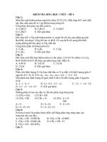 KIỂM TRA HÓA HỌC 1 TIẾT – ĐỀ 6 potx