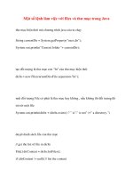 Một số lệnh làm việc với files và thư mục trong Java ppt