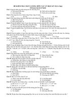 ĐỀ KIỂM TRA CHẤT LƯỢNG MÔN VẬT LÝ HỌC KỲ II (Cơ bản) ppt