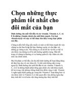 Chọn những thực phẩm tốt nhất cho đôi mắt của bạn potx
