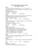 Đề luyện thi Tốt nghiệp và Đại học Năm 2011 Môn: Hoá Học – Đề số 5 ppt
