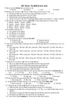 ĐỀ TRẮC NGHIỆM HÓA HỌC docx