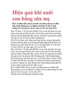 Hiệu quả khi nuôi con bằng sữa mẹ pot