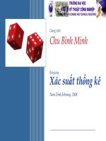 XÁC SUẤT THỐNG KÊ - PHẦN 2: THỐNG KÊ TOÁN - GV. CHU BÌNH MINH docx